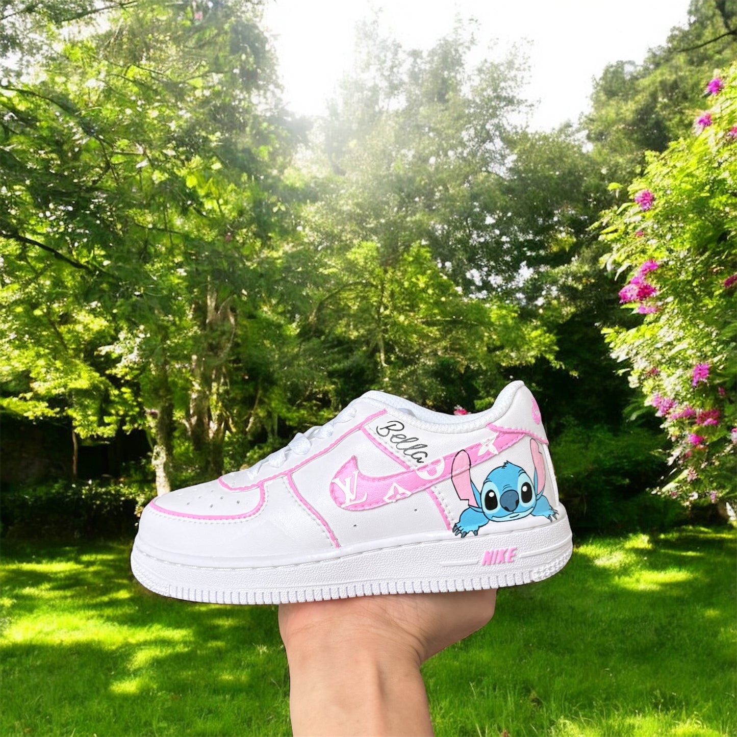 Pink Stitch Line Custom Shoes Air Force 1