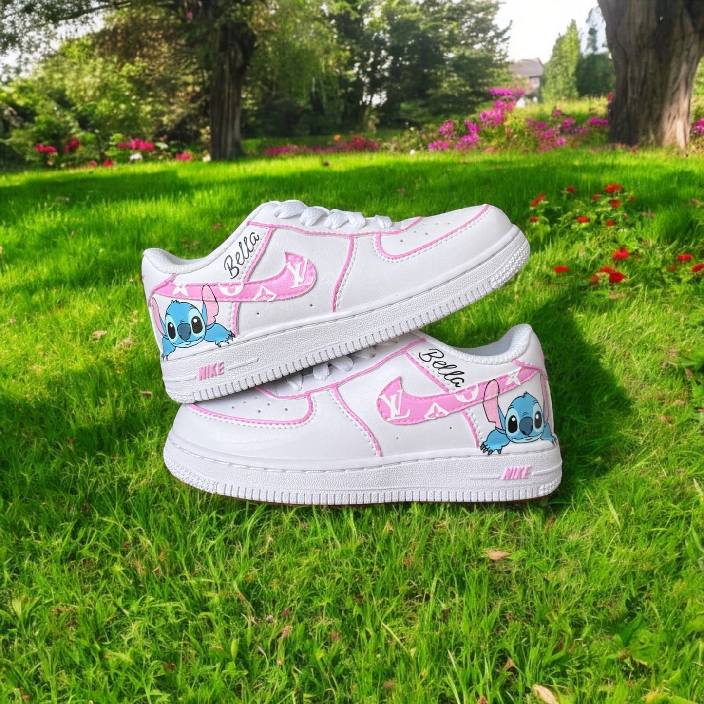 Pink Stitch Line Custom Shoes Air Force 1