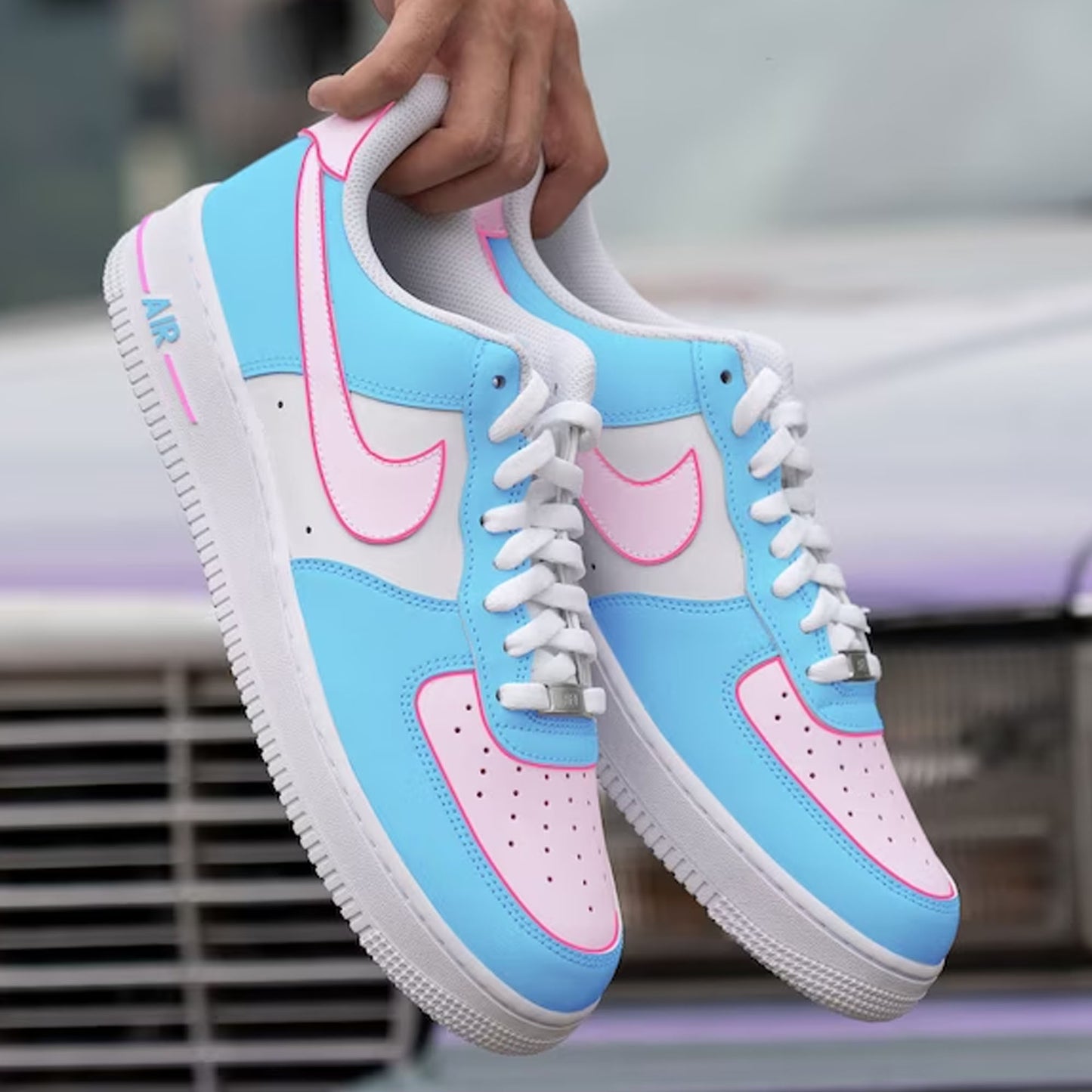 Blue Pink Custom Sneaker