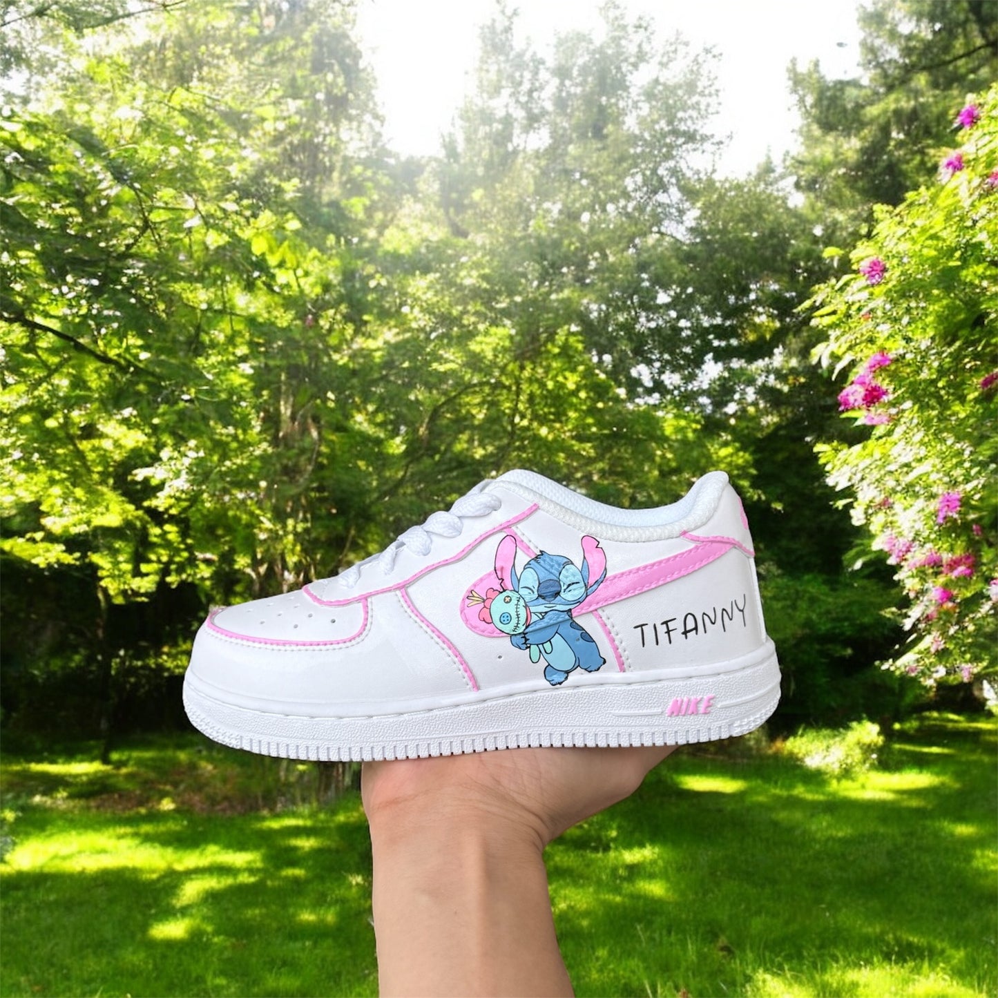 Pink Line Stitch Custom Shoes Air Force 1 Sneakers