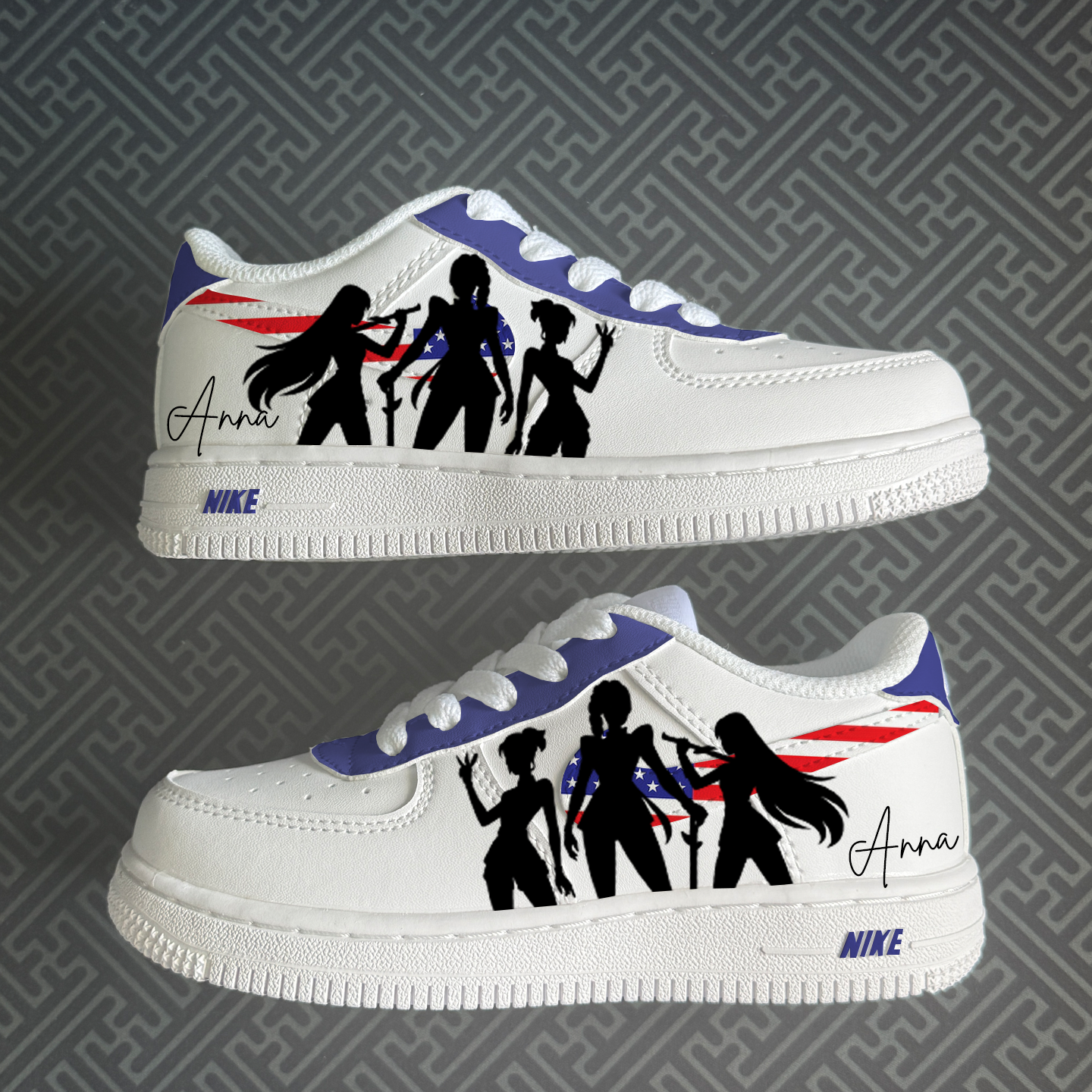 Hand Painted Huntrix US Flag