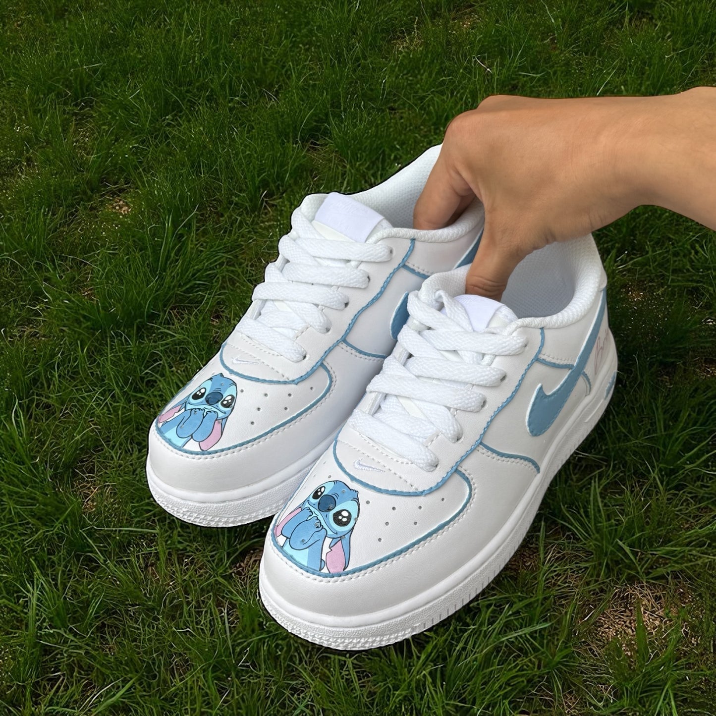 Cute Stitch Blue Custom Shoes AF1
