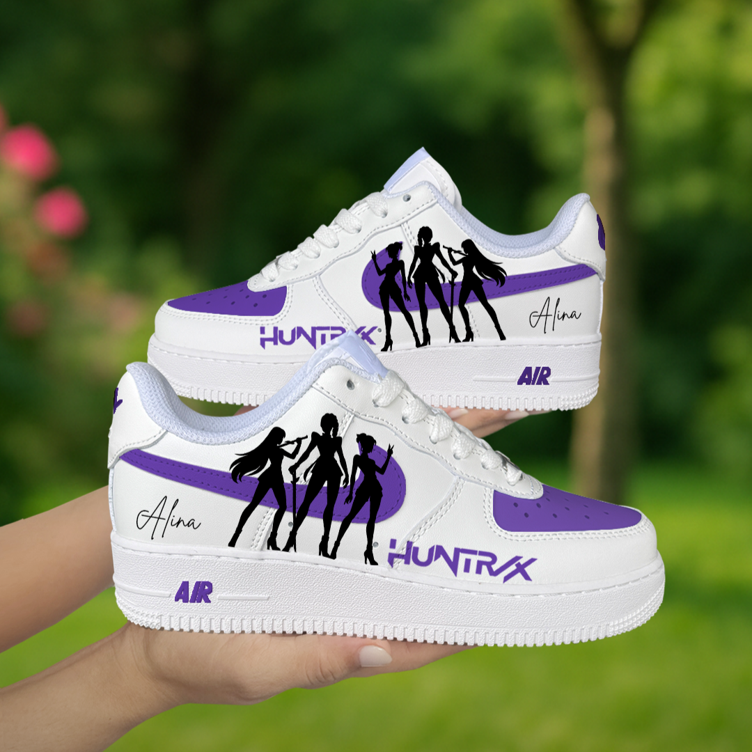 Purple Kpop Hand Painted Shoes