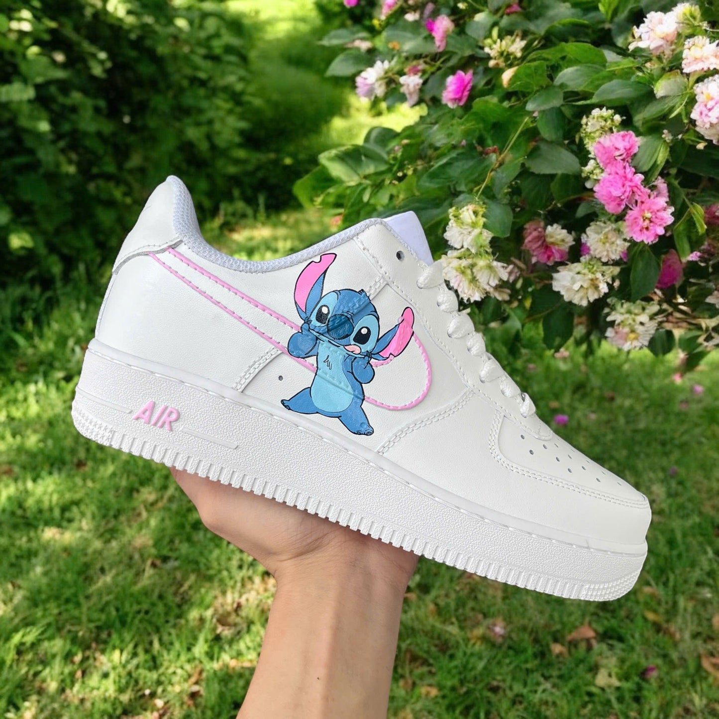 Mint x Pink Stitch Custom Air Force 1 Sneaker