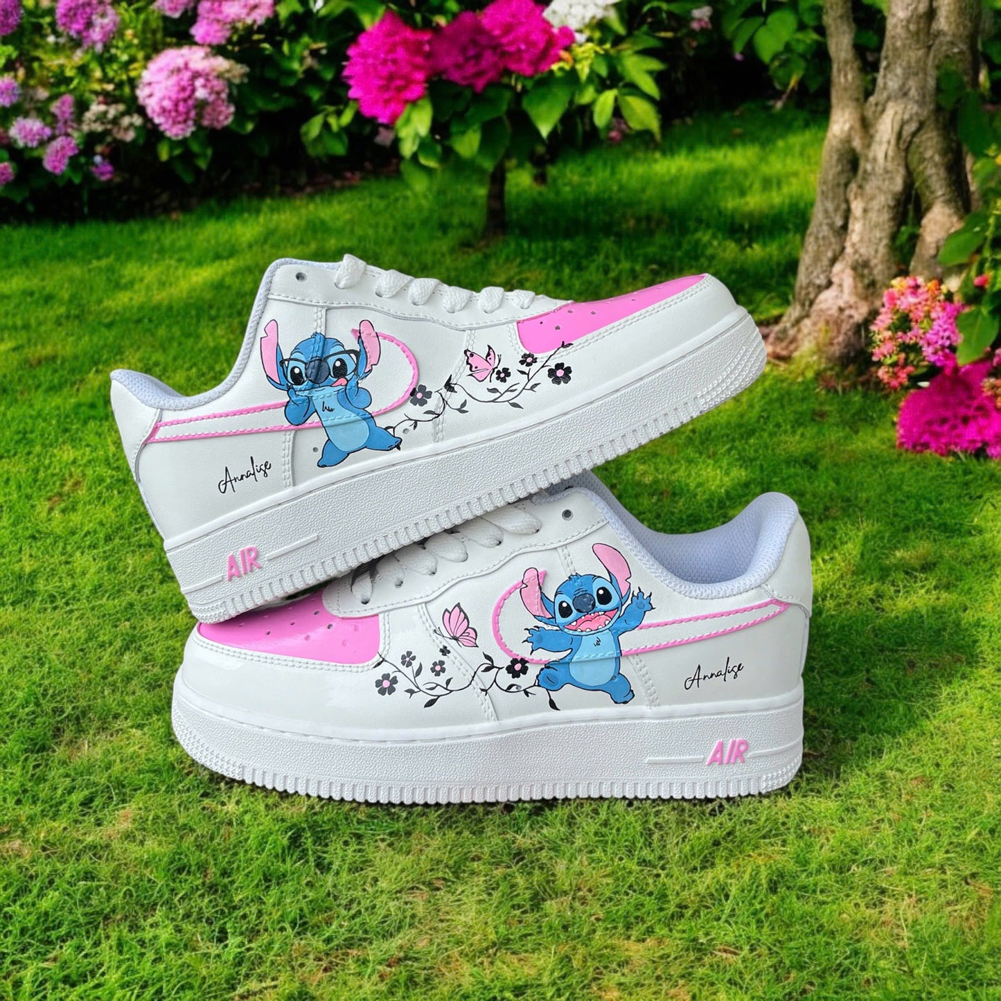 Stitch Flower Custom Shoes Air Force 1