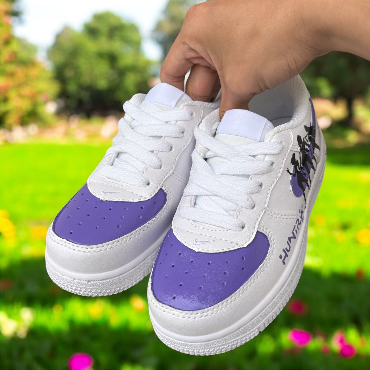 Purple Kpop Hand Painted Shoes