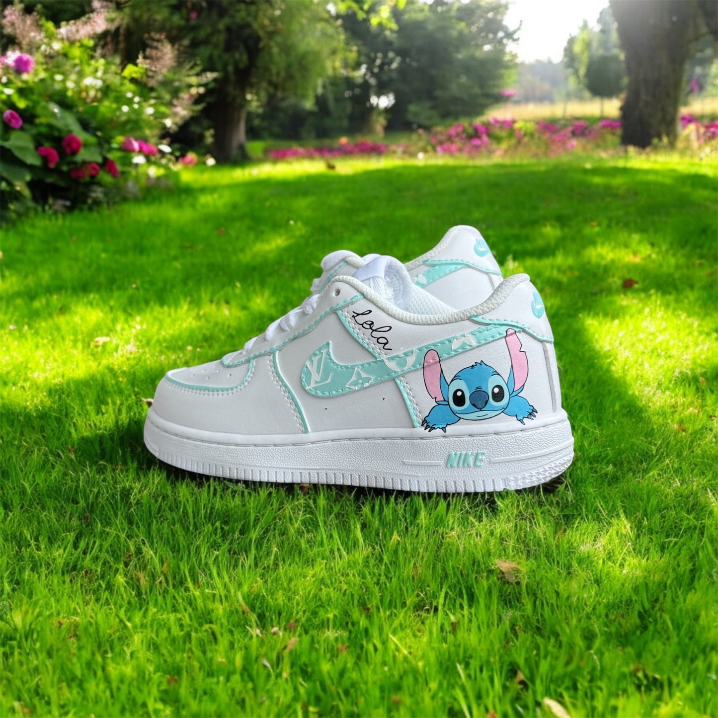 Mint Stitch Line Custom Shoes Air Force 1