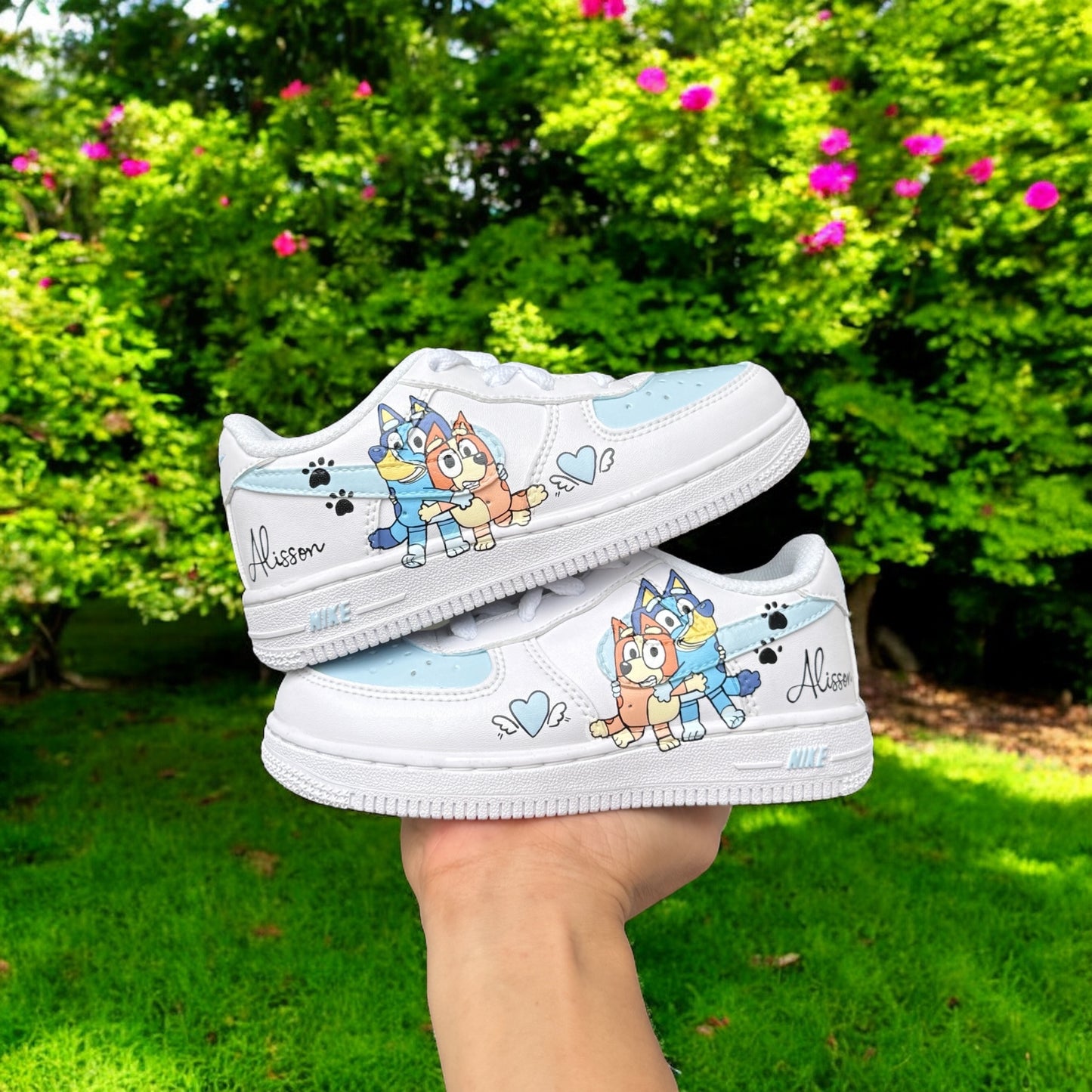 Bluey and Bingo Paw Custom Shoes AF1