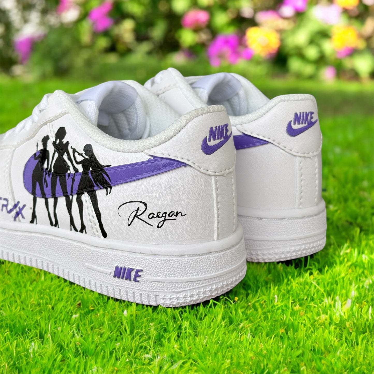 Purple Kpop Hand Painted Shoes