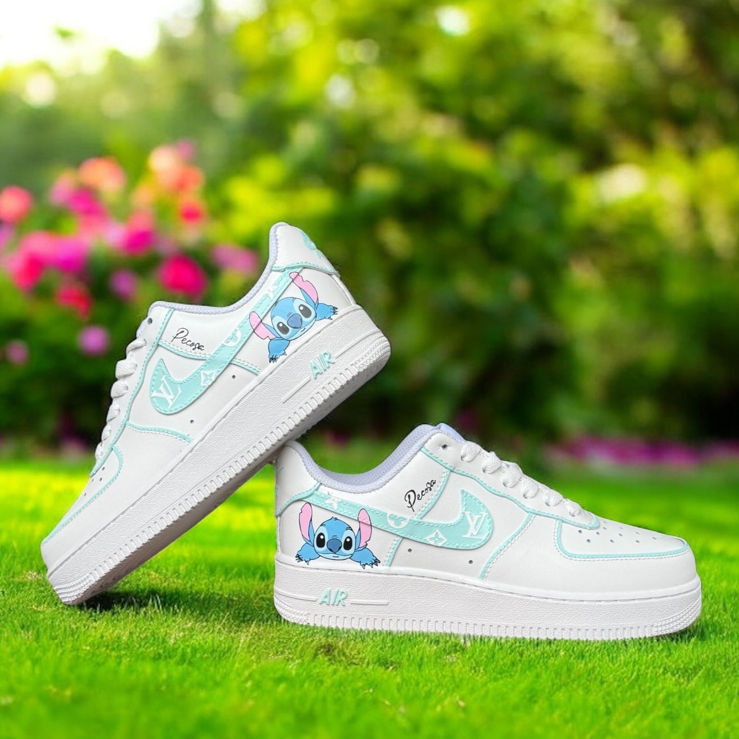 Mint Stitch Line Custom Shoes Air Force 1
