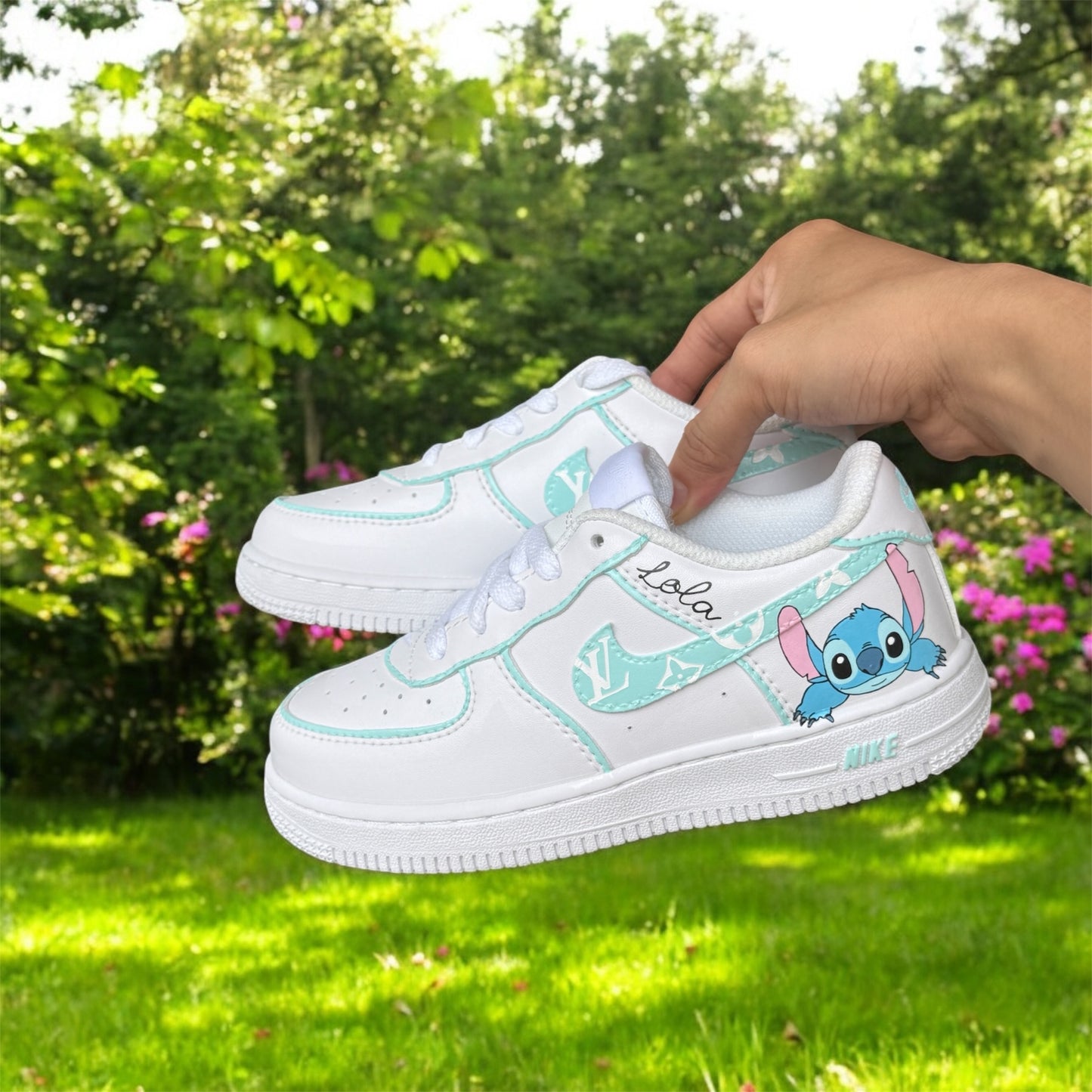 Mint Stitch Line Custom Shoes Air Force 1