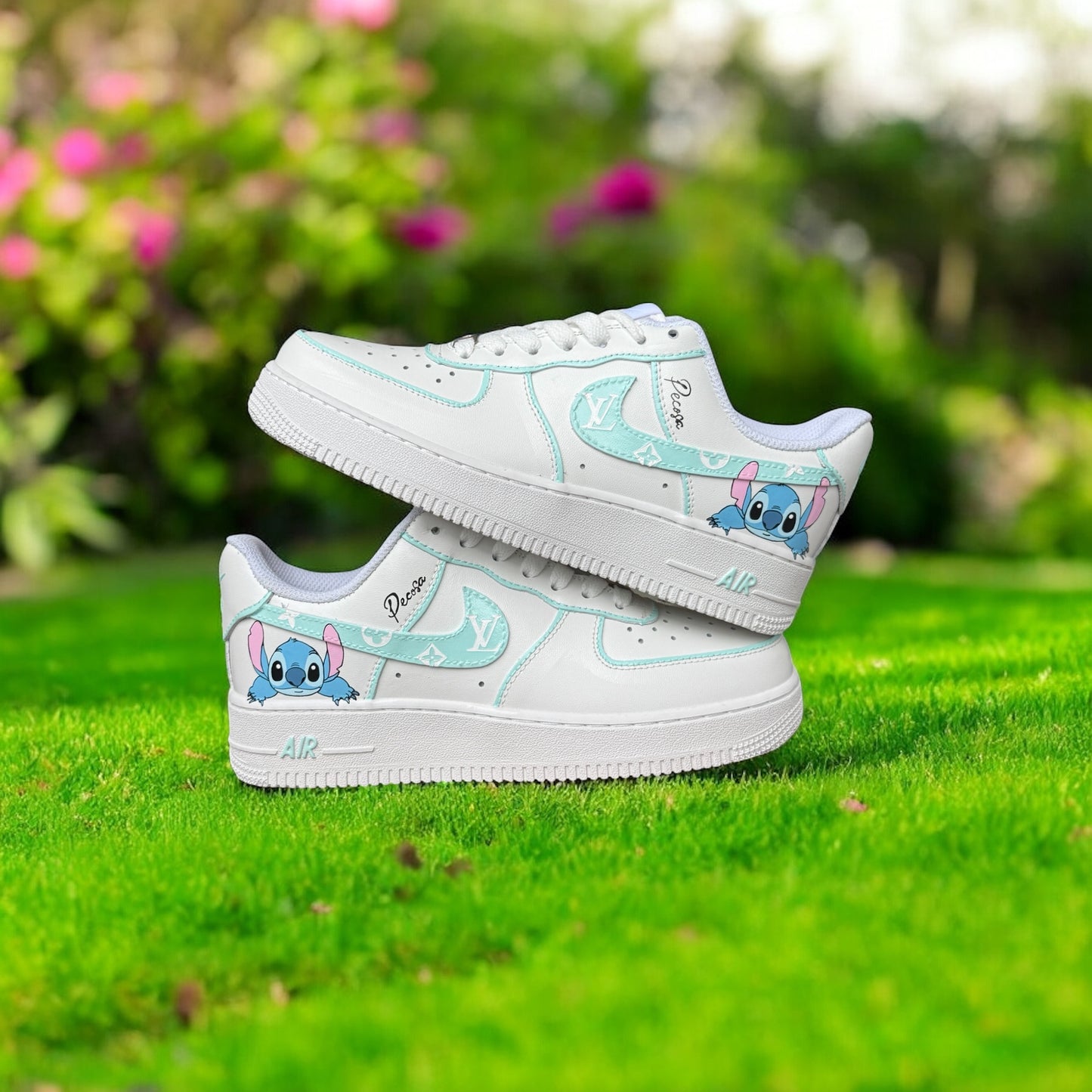 Mint Stitch Line Custom Shoes Air Force 1
