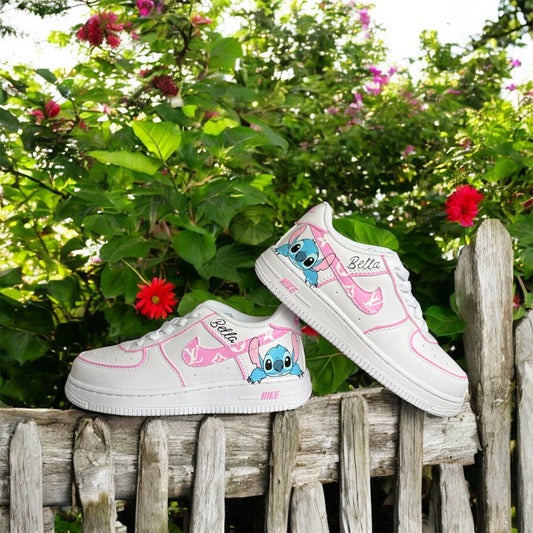 Pink Stitch Line Custom Shoes Air Force 1