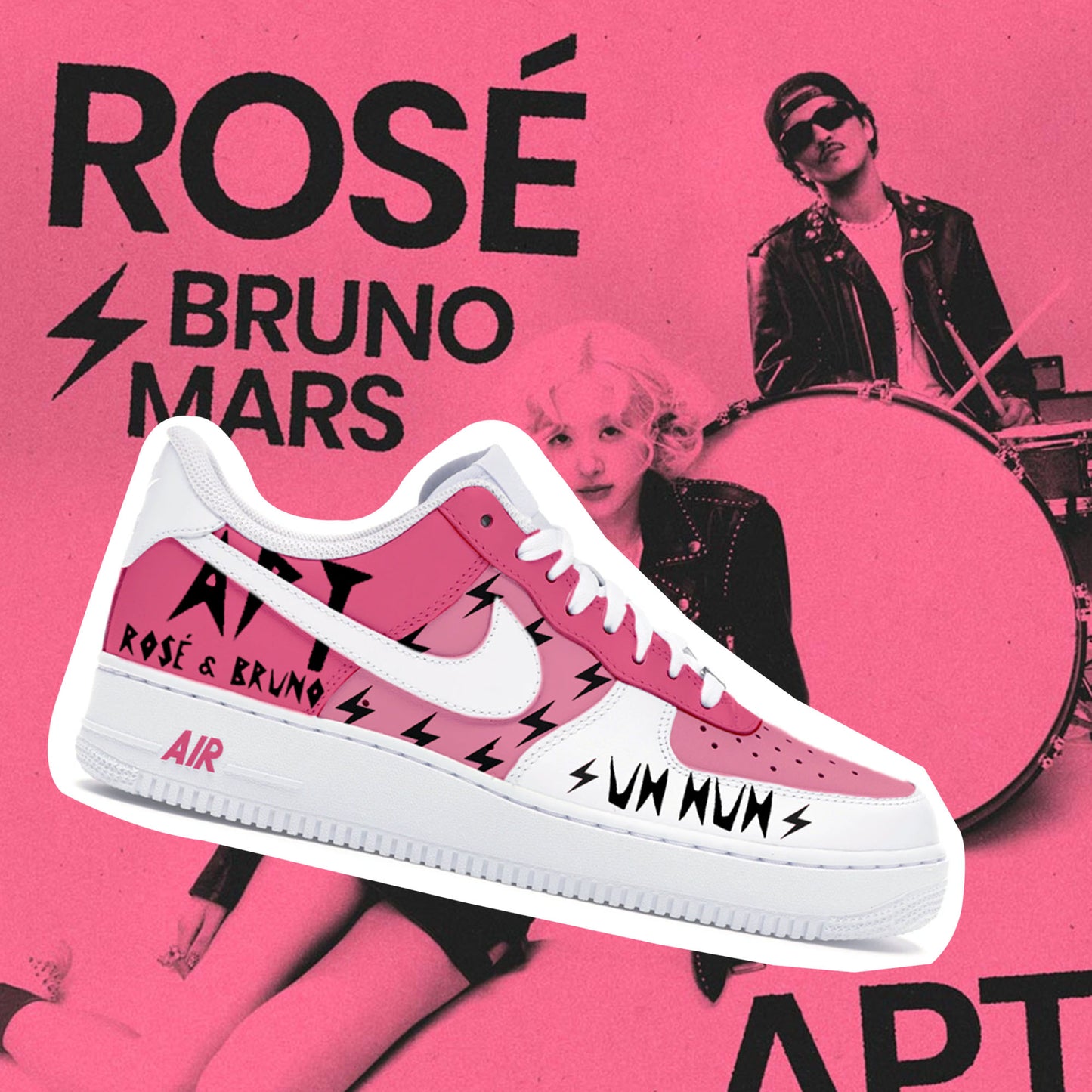 APT Rose Bruno Custom Air Force 1 Shoes