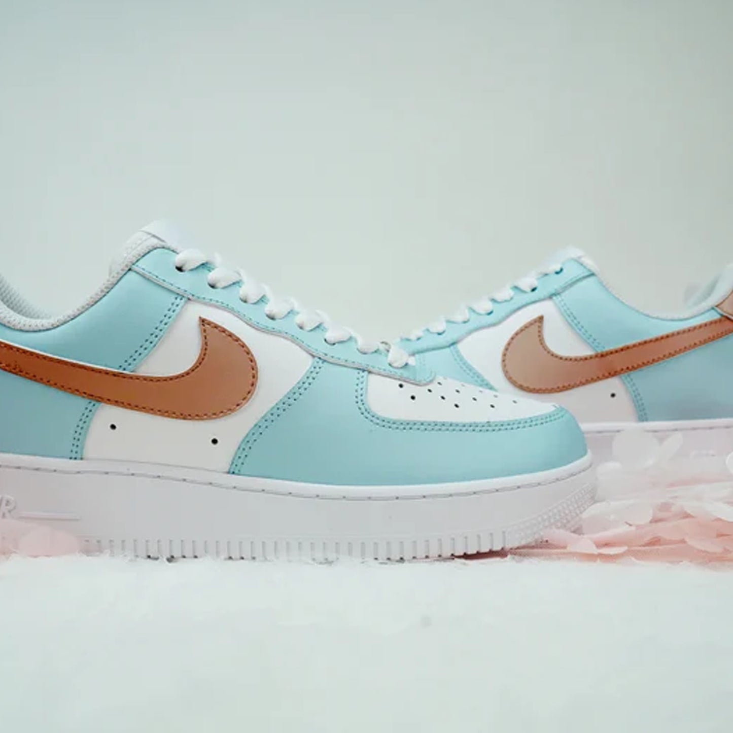 Blue Brown Pastel Custom Sneaker