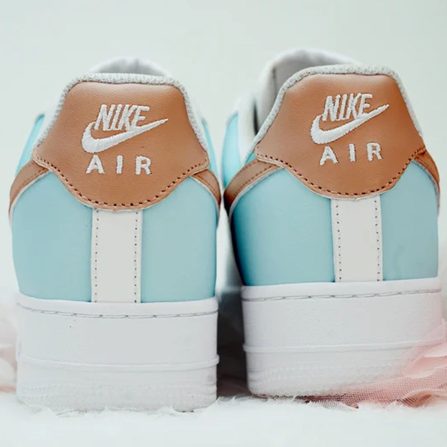 Blue Brown Pastel Custom Sneaker