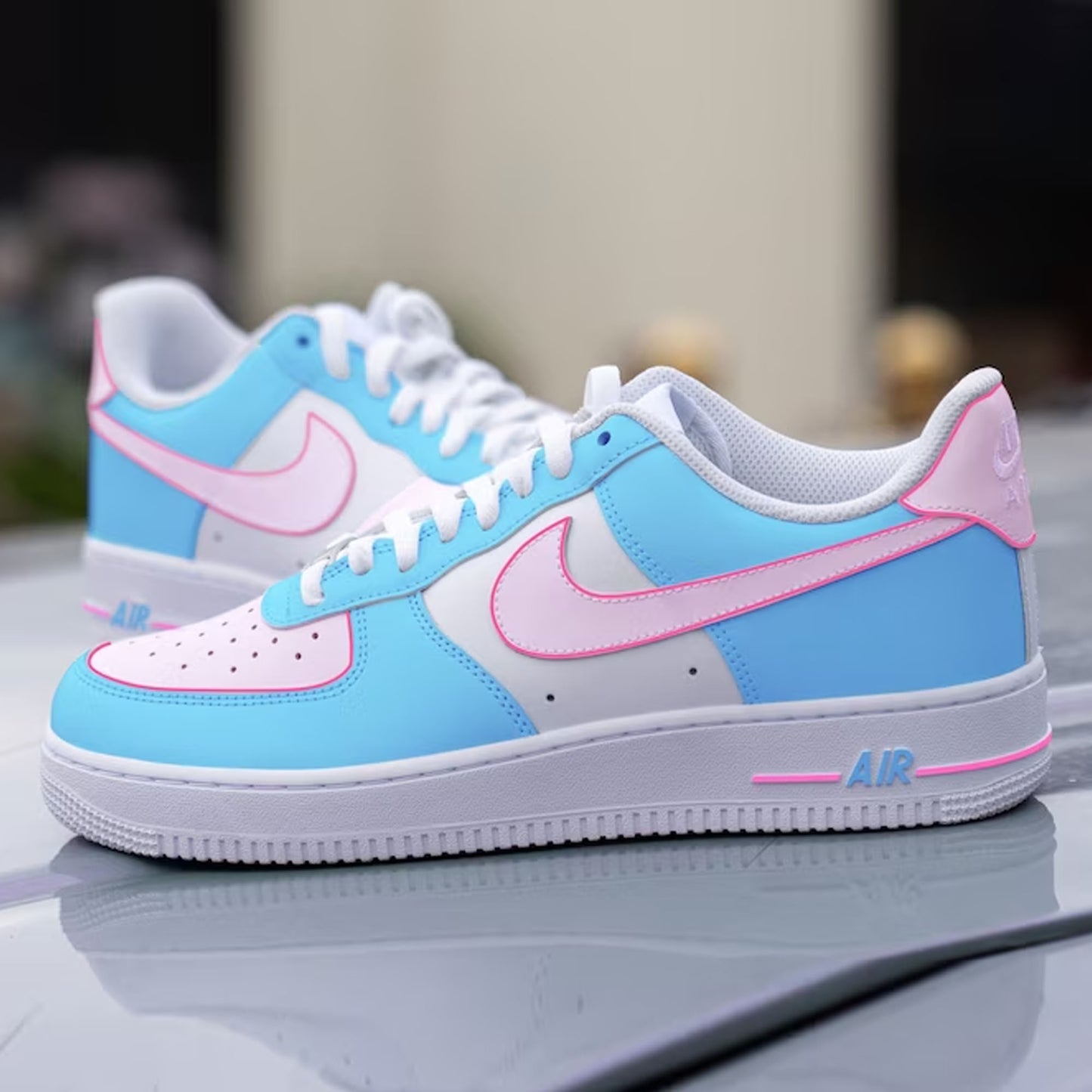 Blue Pink Custom Sneaker