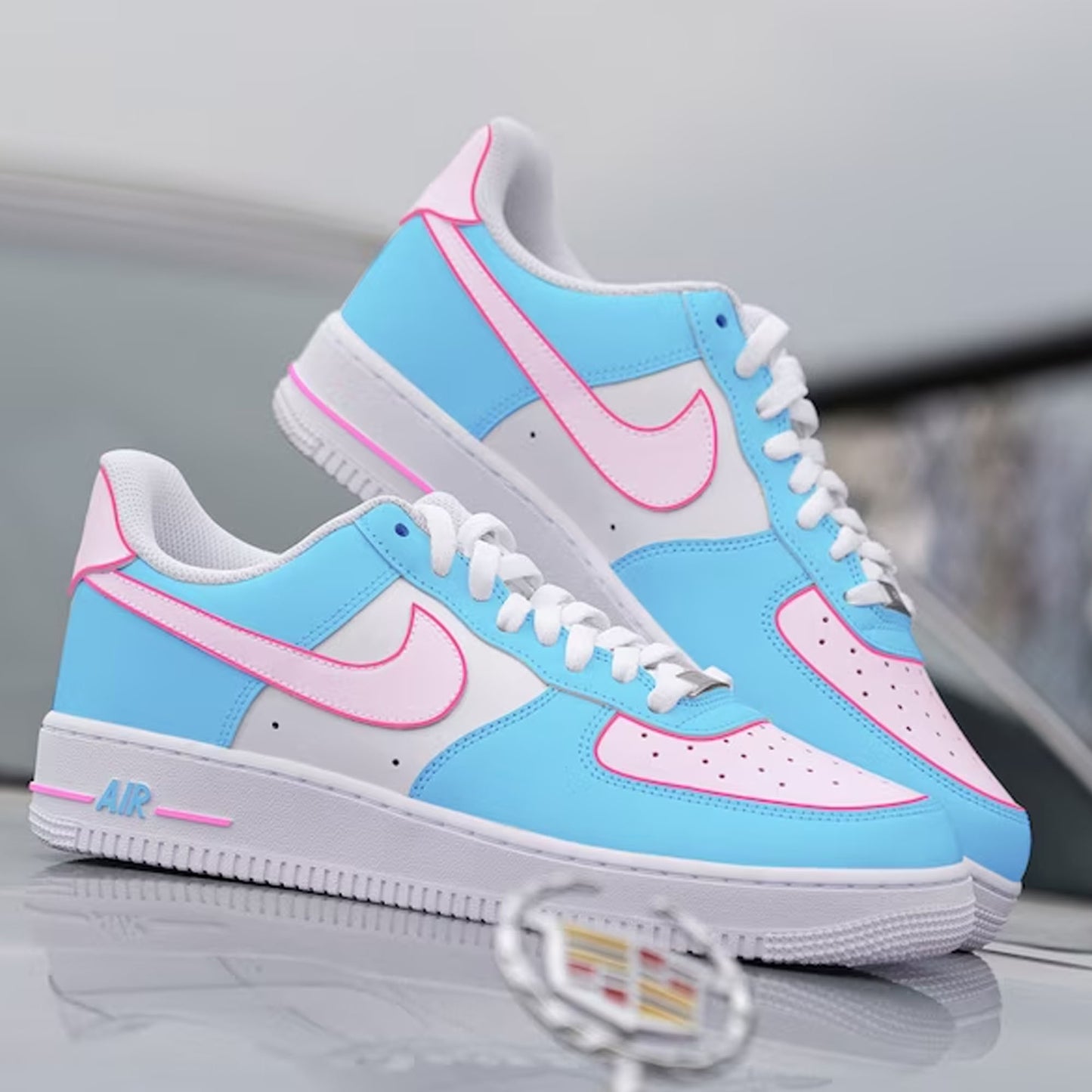 Blue Pink Custom Sneaker