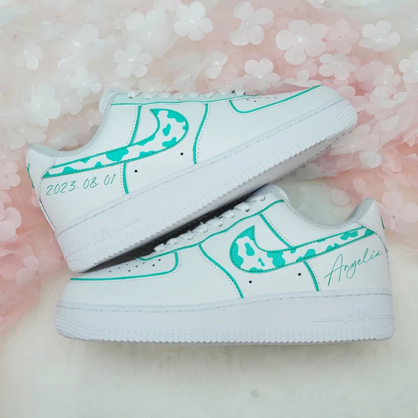 Green Cow Pastel Custom Sneaker