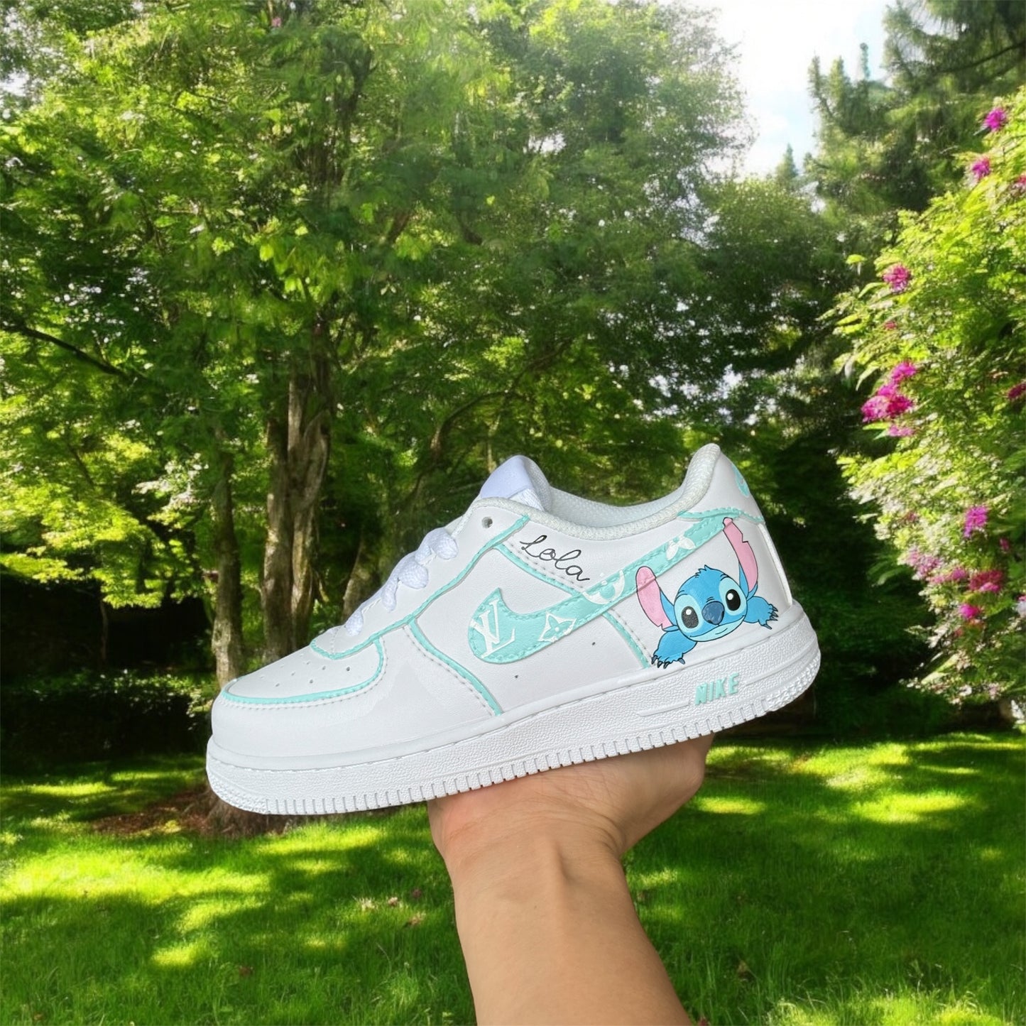 Mint Stitch Line Custom Shoes Air Force 1