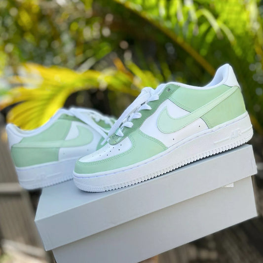 Green Art Color Custom Shoes