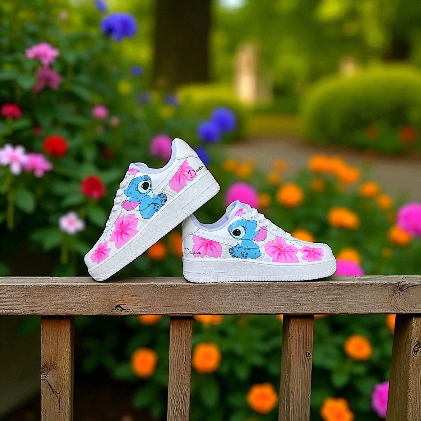 Stitch Flower Custom Air Force 1 Sneaker