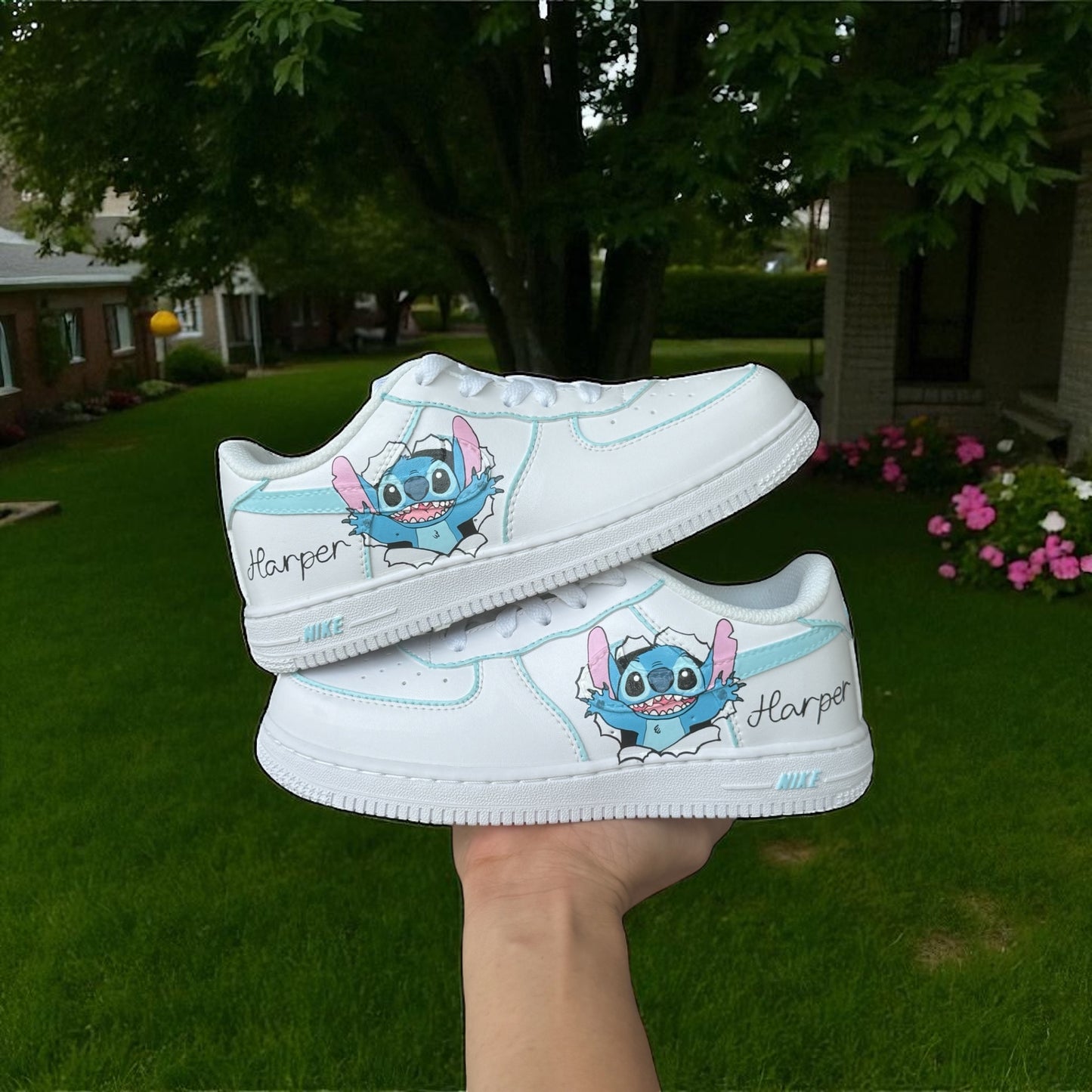 Blue Sky Stitch Custom Shoes Air Force 1