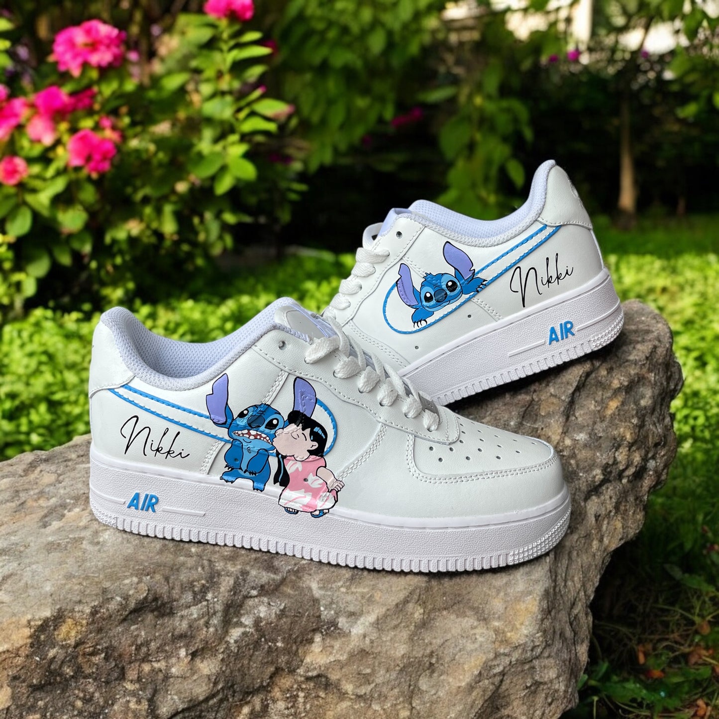 Lilo And Stitch Blue Cartoon Custom Sneaker Air Force 1