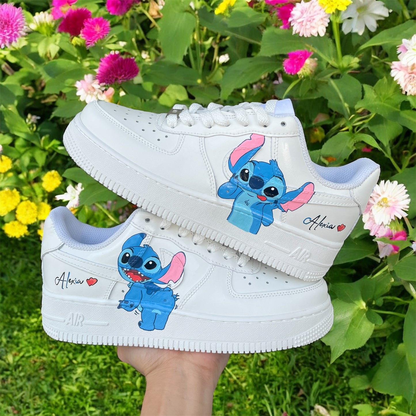 Blue Stitch Air Force 1 Custom Sneaker