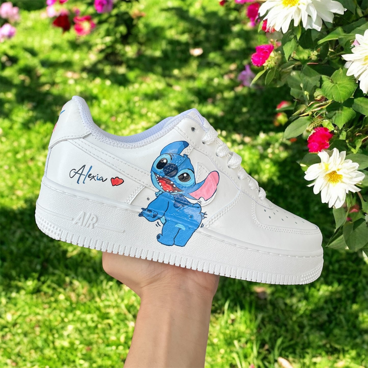 Blue Stitch Air Force 1 Custom Sneaker