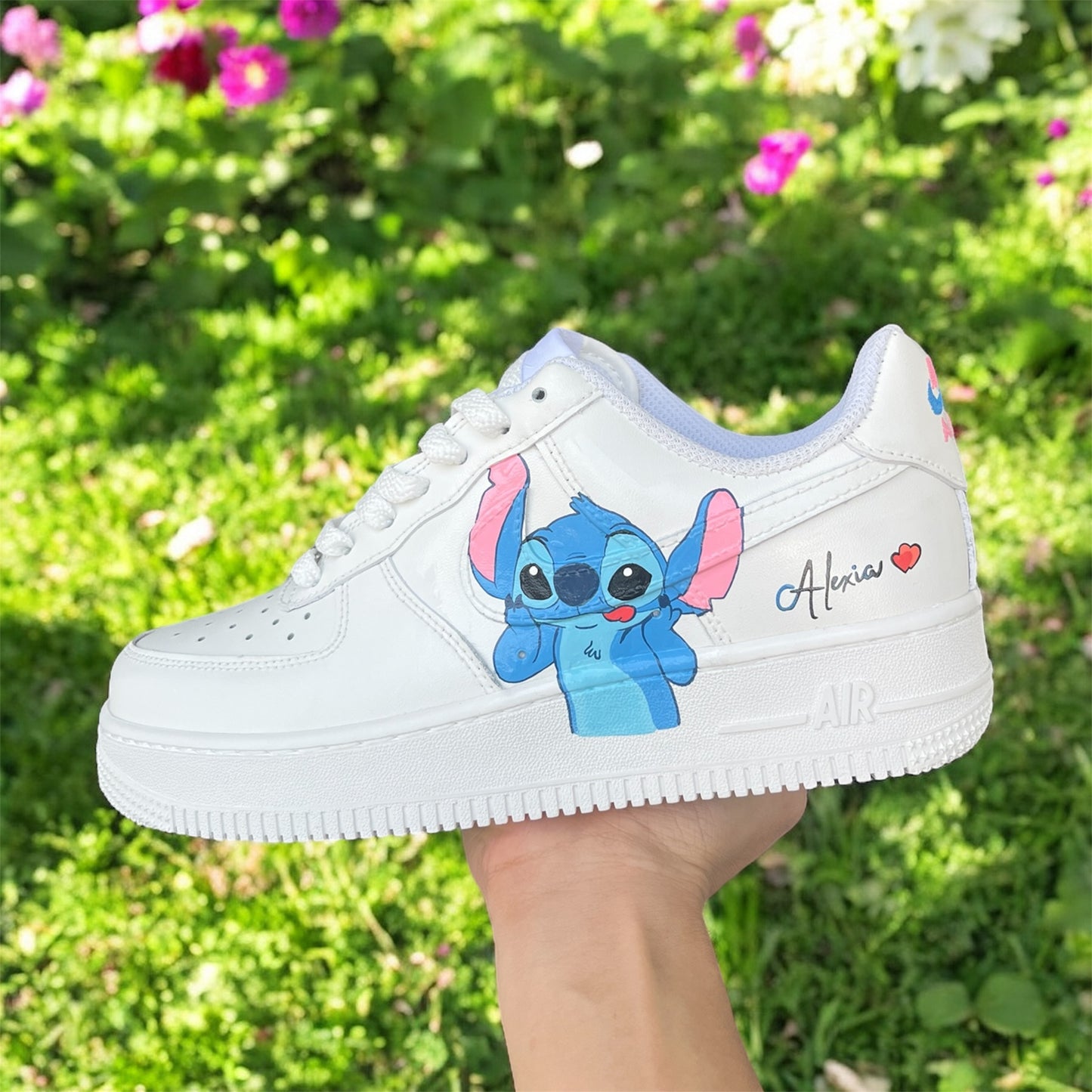 Blue Stitch Air Force 1 Custom Sneaker