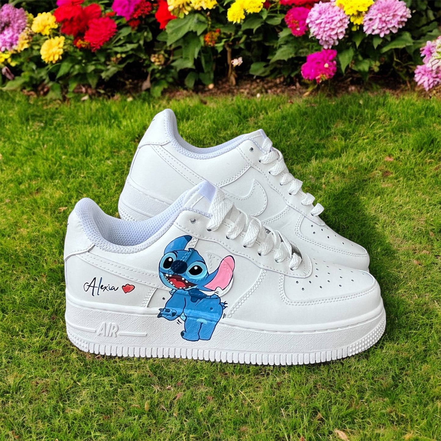 Blue Stitch Air Force 1 Custom Sneaker