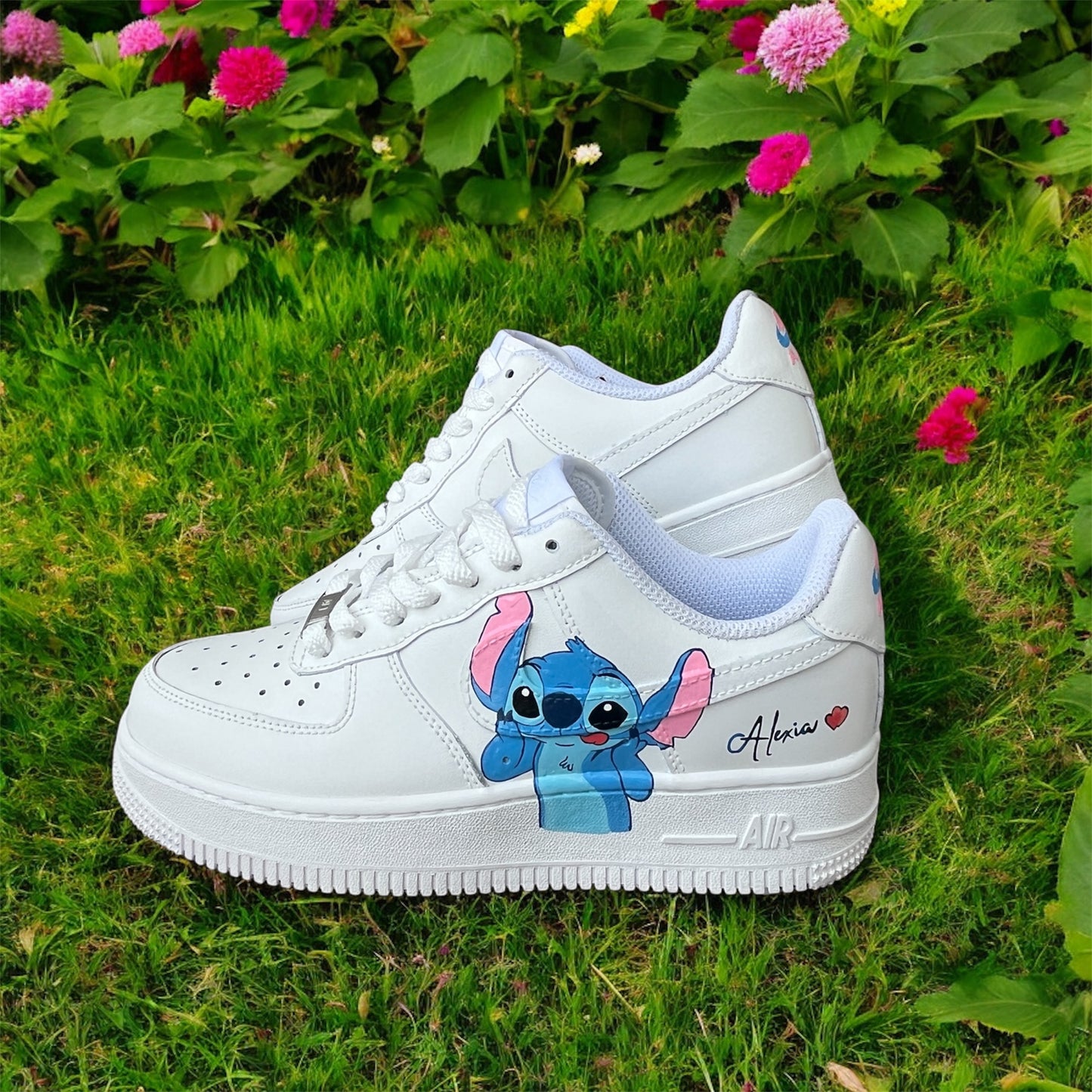 Blue Stitch Air Force 1 Custom Sneaker