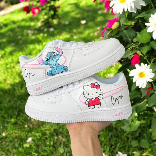 Kitty x Stitch Custom Air Force 1 Sneaker