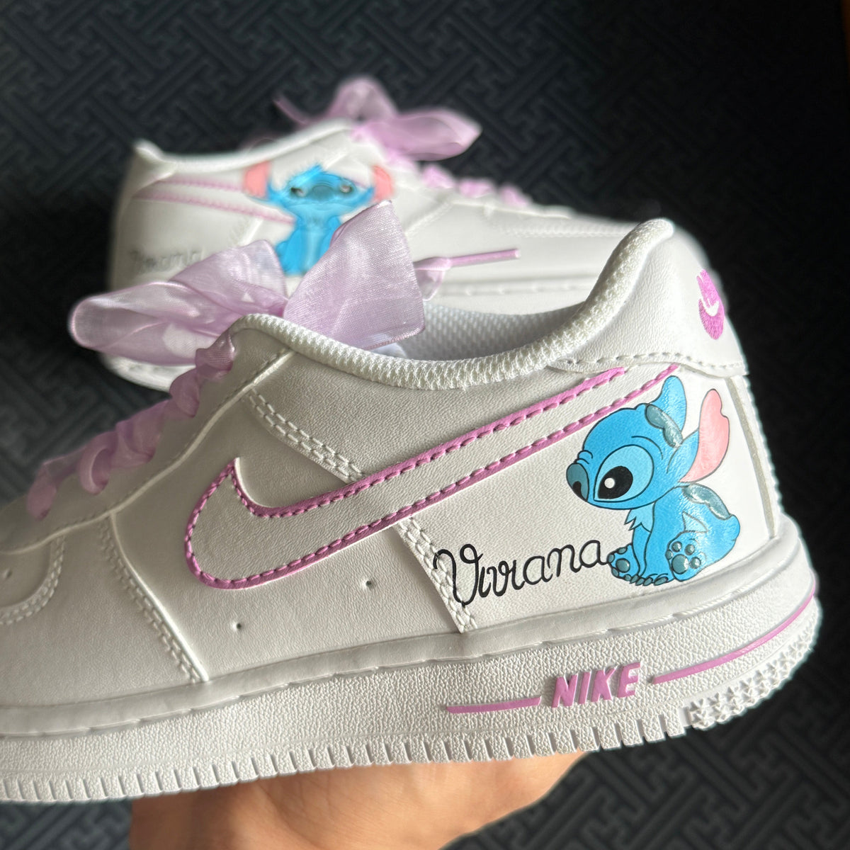 Stitch Pink Shoes Laces Hand Painted