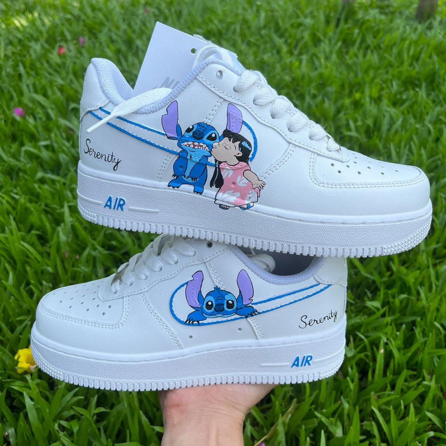 Lilo And Stitch Blue Cartoon Custom Sneaker Air Force 1