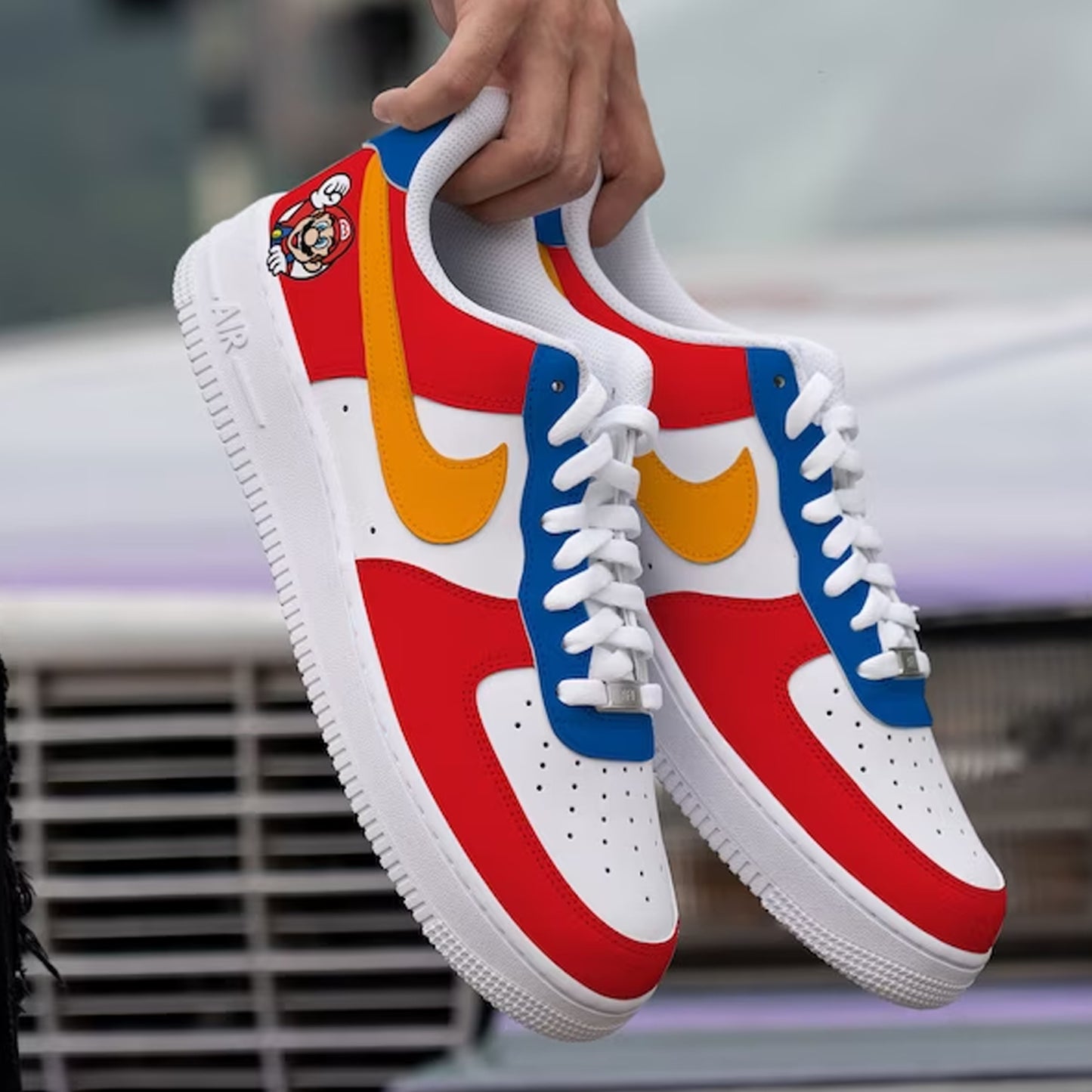 Red Orange Blue Custom Sneaker