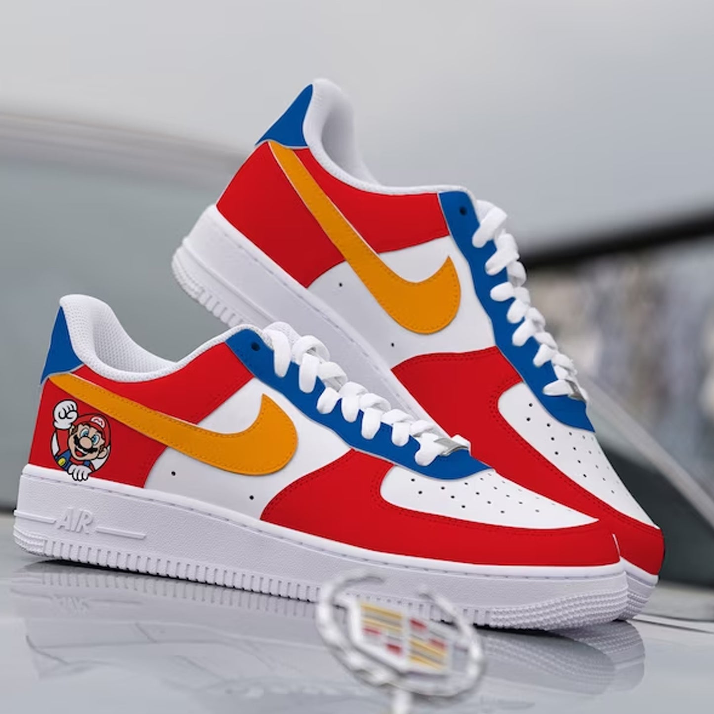 Red Orange Blue Custom Sneaker