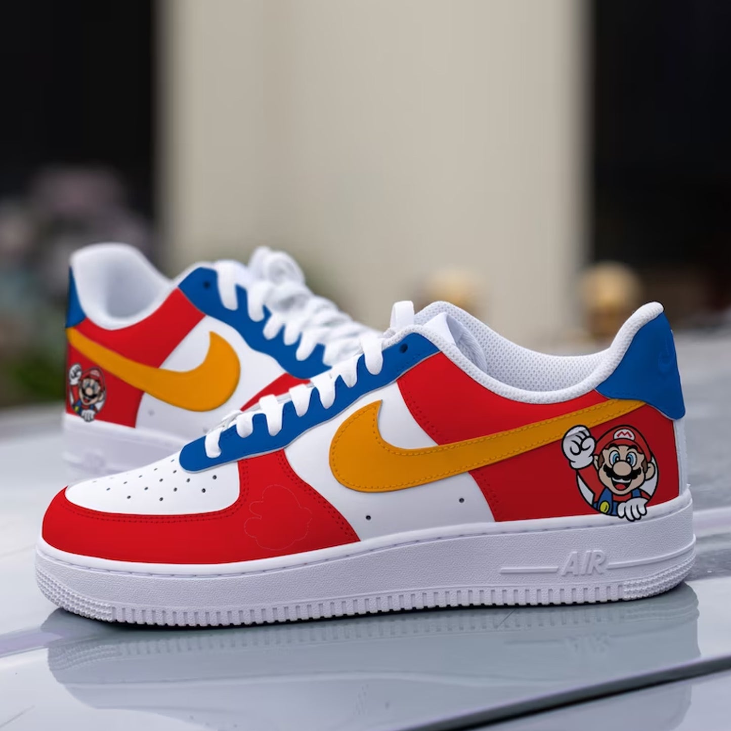 Red Orange Blue Custom Sneaker