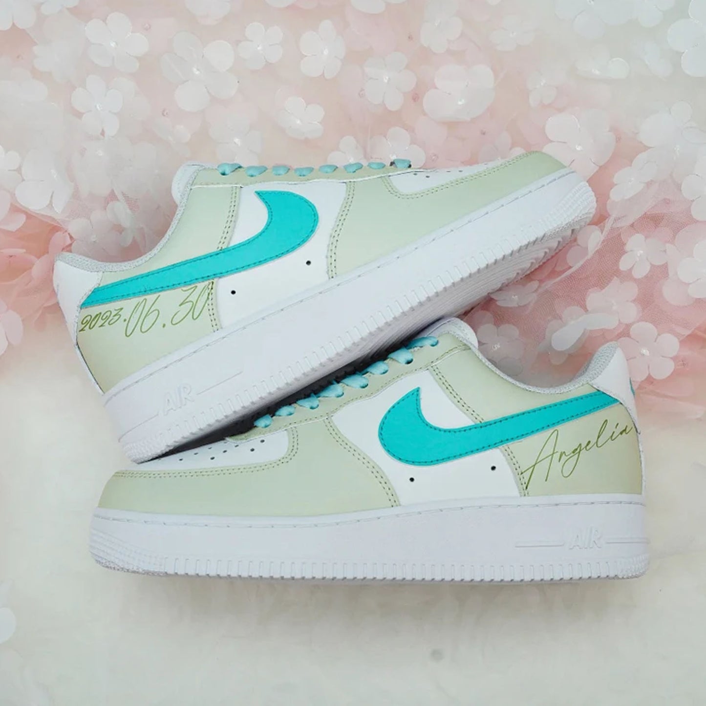 Mint Blue Pastel Custom Sneaker