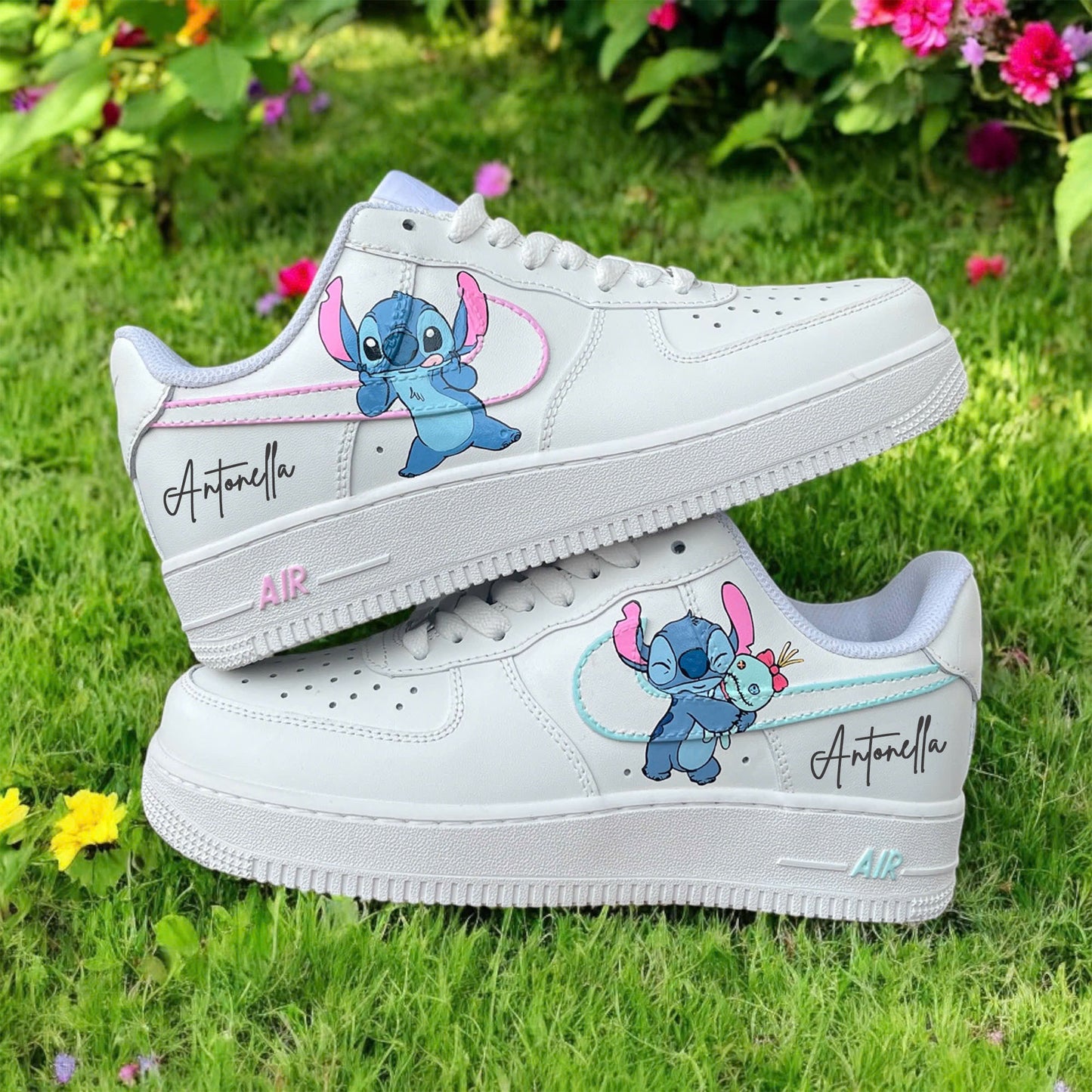 Mint x Pink Stitch Custom Air Force 1 Sneaker