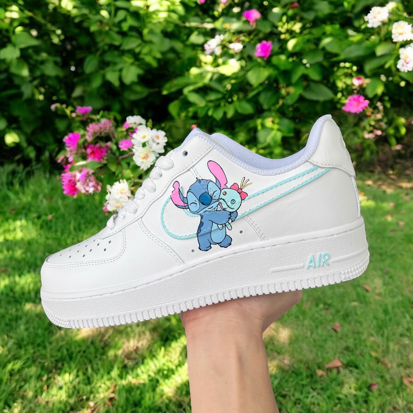 Mint x Pink Stitch Custom Air Force 1 Sneaker