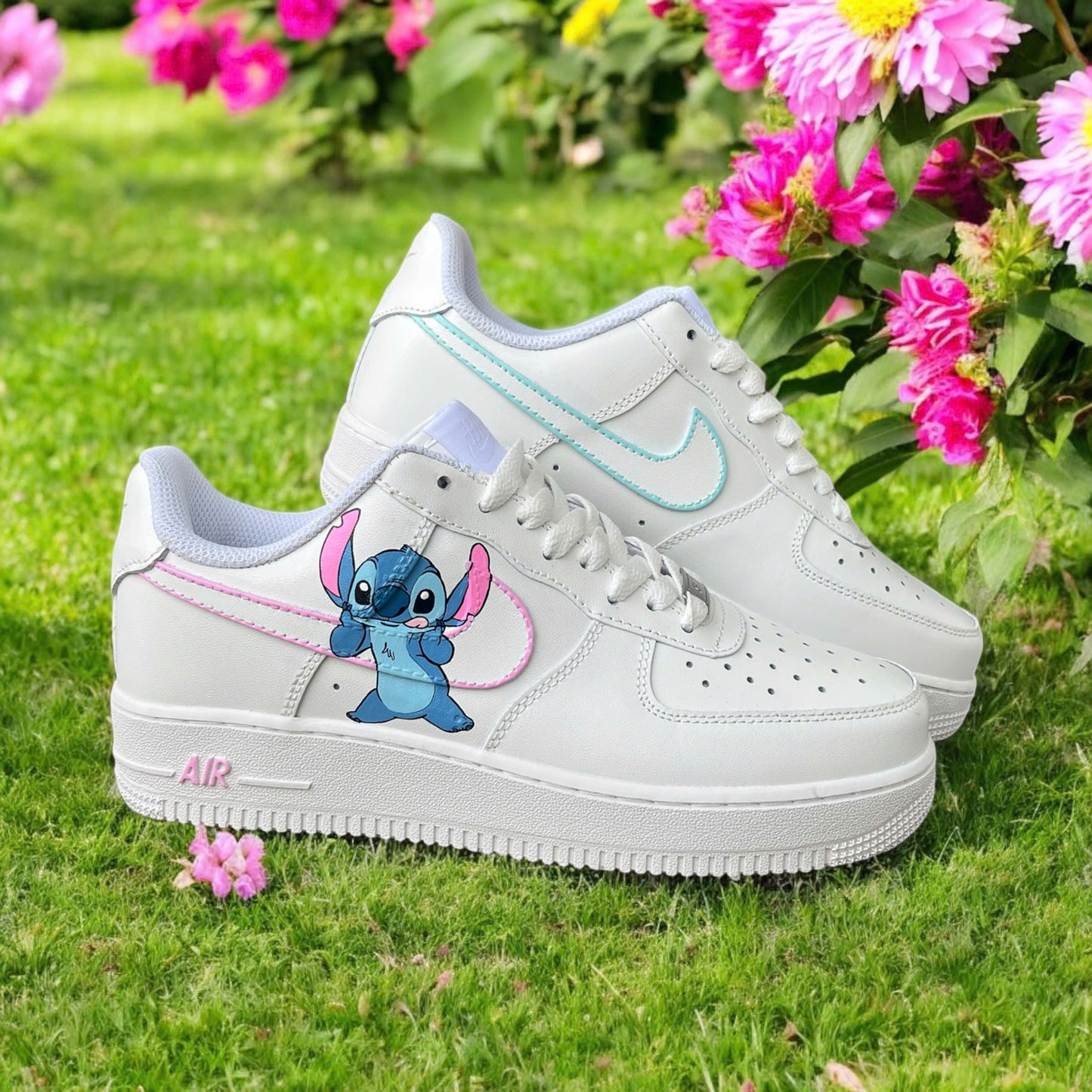 Mint x Pink Stitch Custom Air Force 1 Sneaker