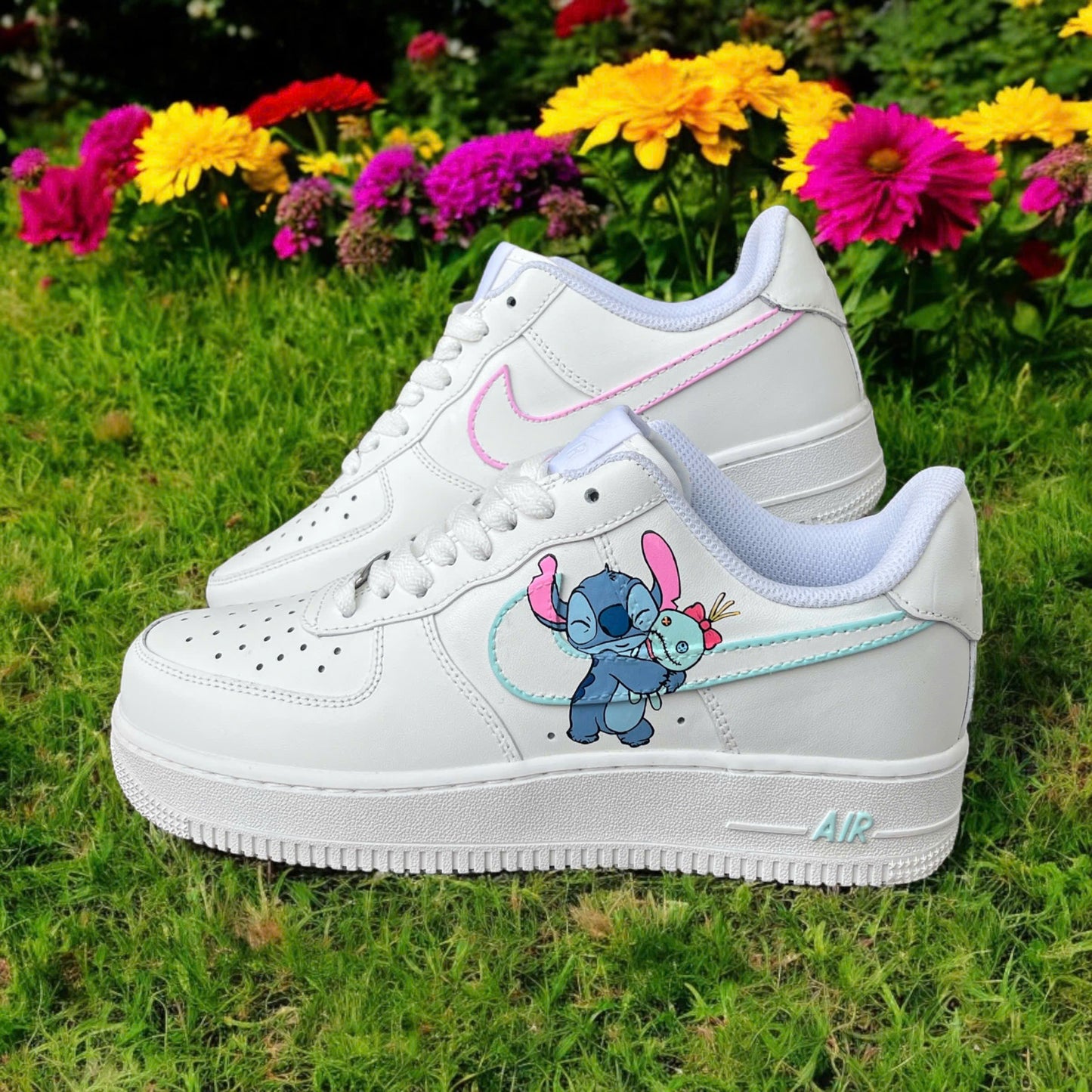 Mint x Pink Stitch Custom Air Force 1 Sneaker