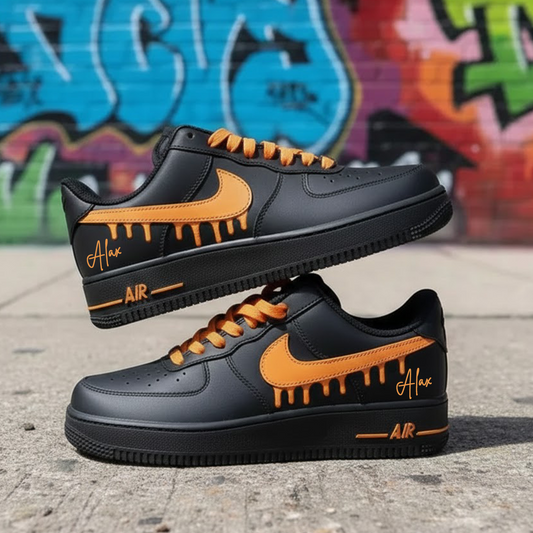 Black Orange Custom AF1