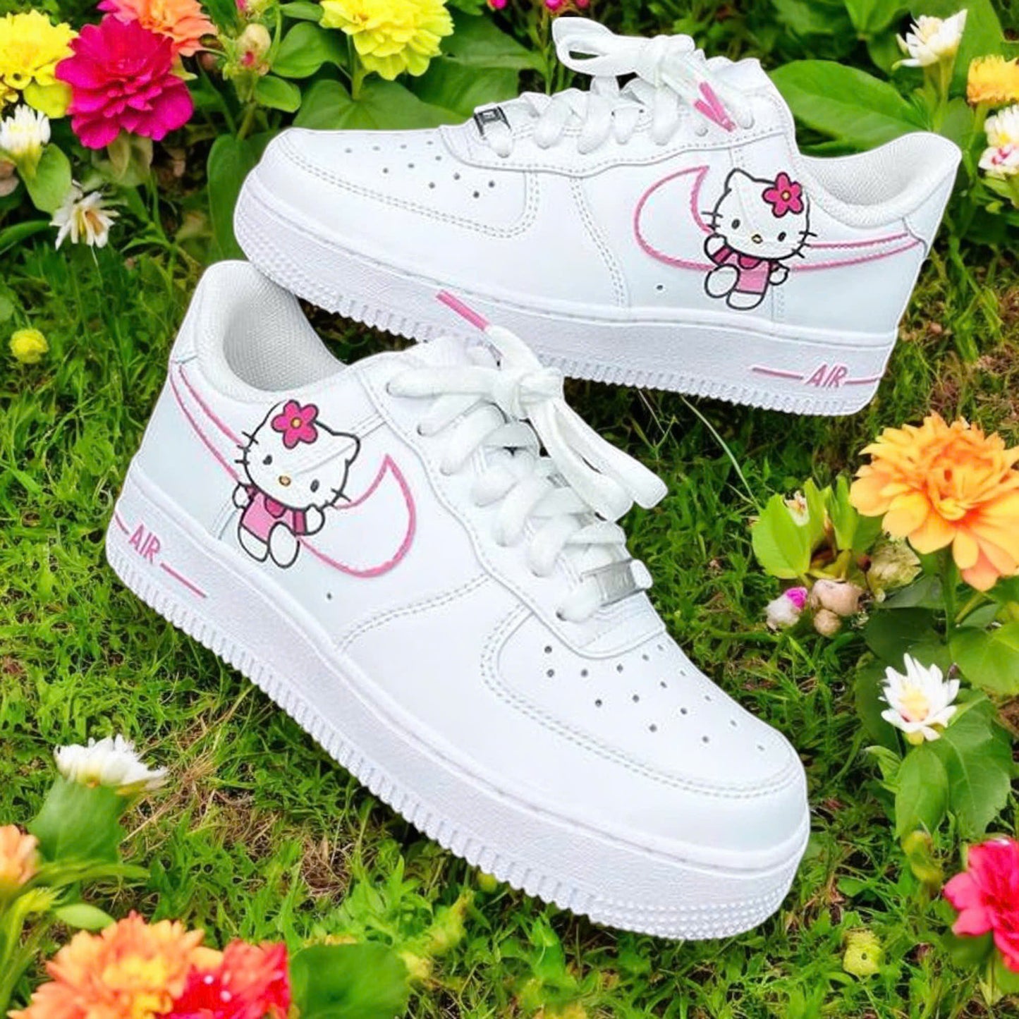 Pink Kitty Custom Air Force 1 Sneaker