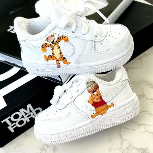 Pooth Tiger AF1 Kids Custom Sneaker