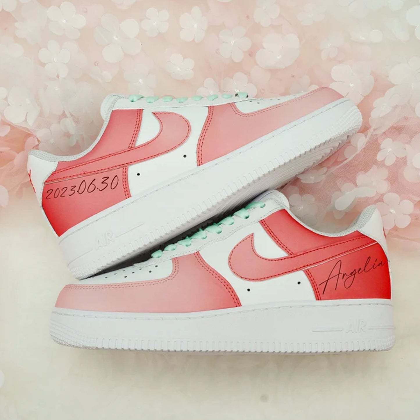 Red Pastel Custom Sneaker