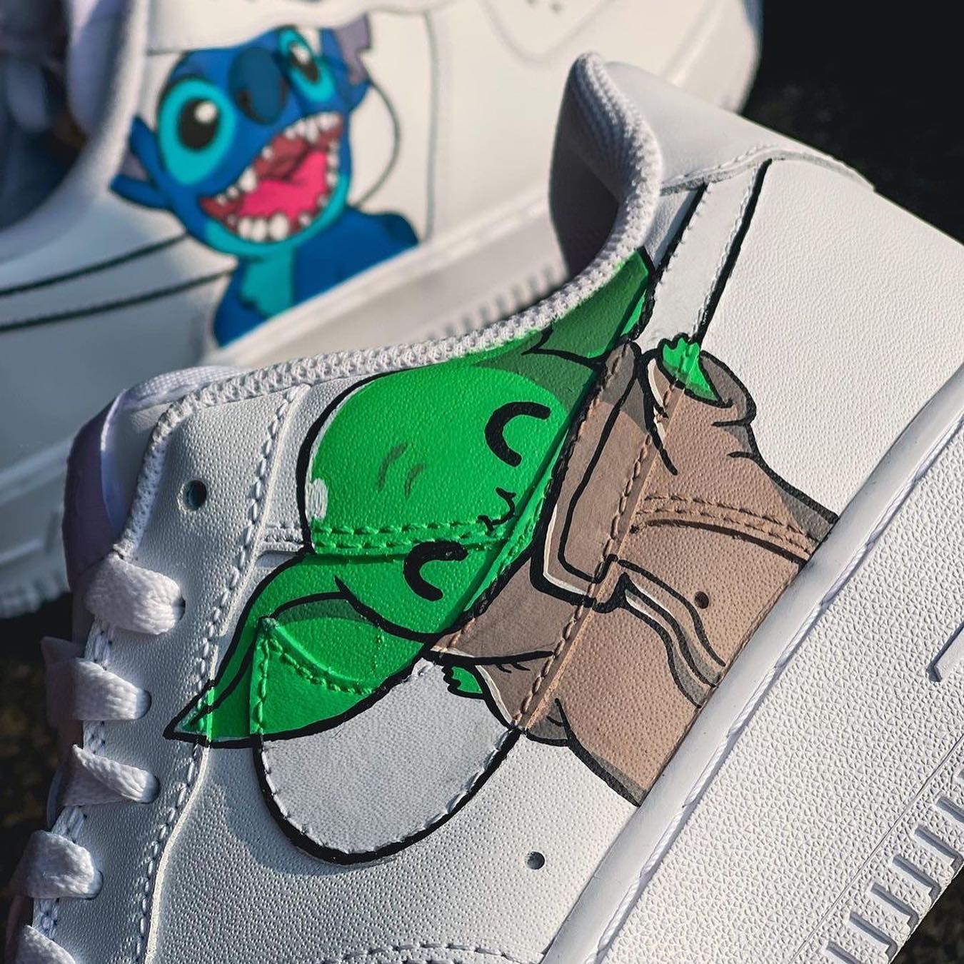 Stitch x Yoda Custom Air Force 1 Sneaker