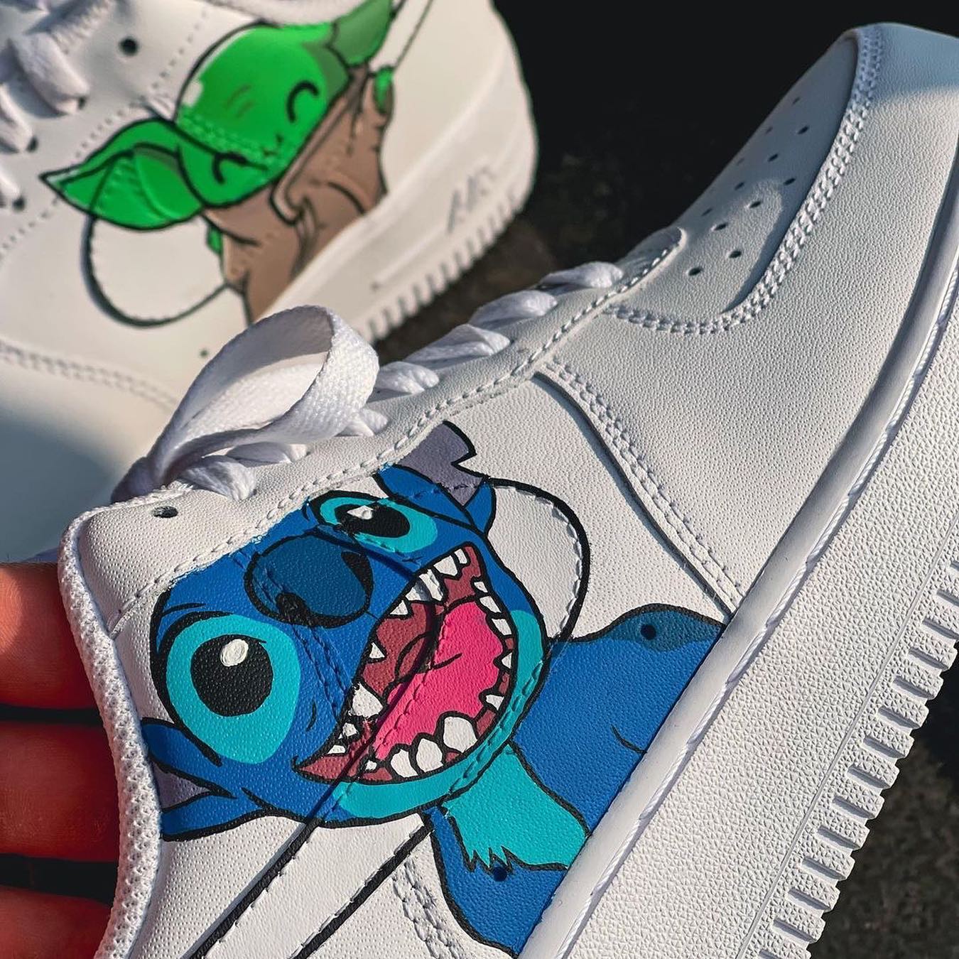 Stitch x Yoda Custom Air Force 1 Sneaker